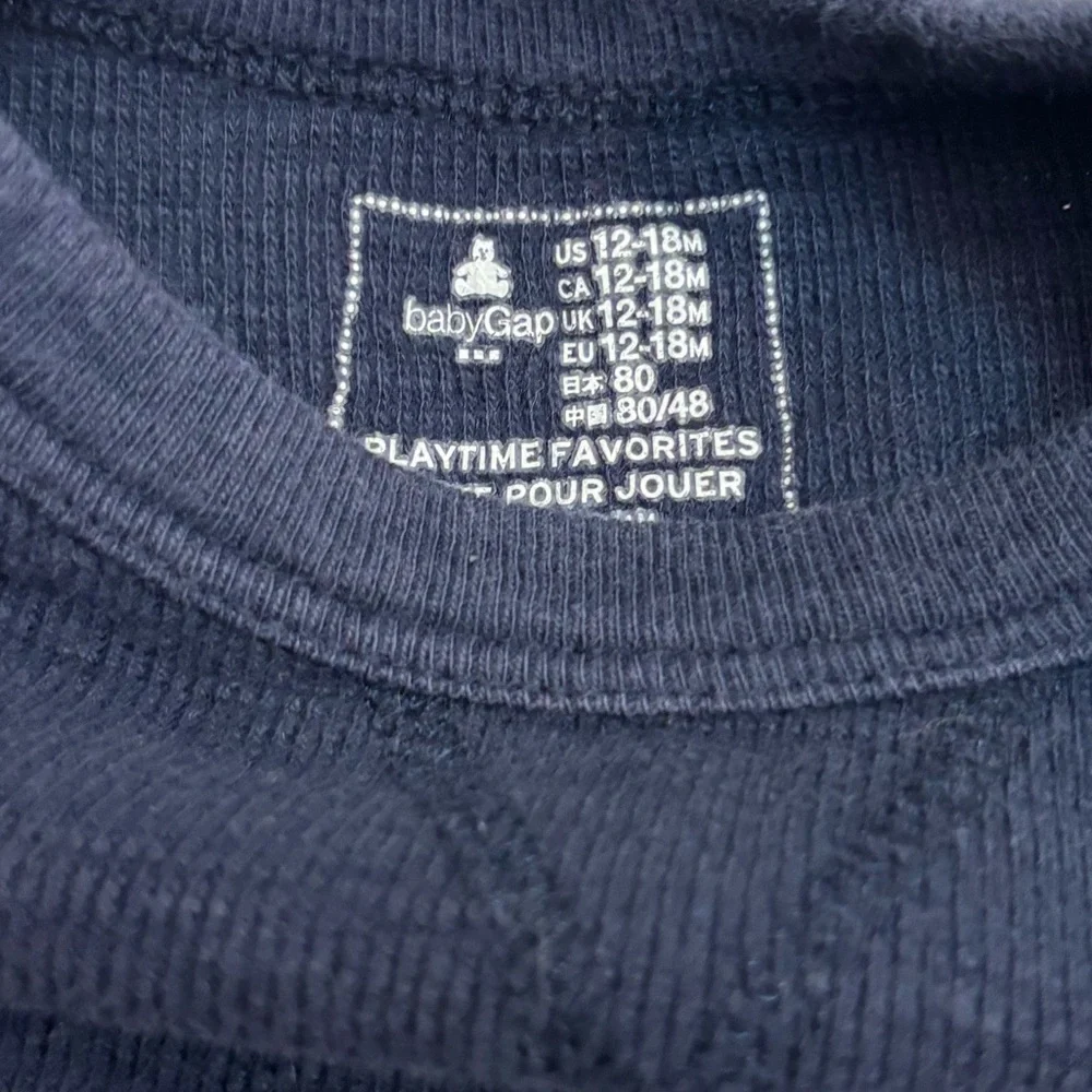 Set of 4 GAP Kids Long Sleeve Tees - Blue and Gray Collection- 18-24 months